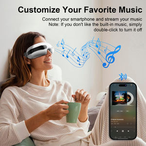 Nowcozy Portable <span class=keywords><strong>Air</strong></span> Compression Eye Massager Masque Enfants Eye Protector Cadeau En Gros Eye Massager Blue Tooth Music - Product Image 4