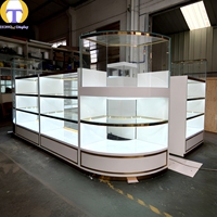Komplettes Set HongTai Hochleistungs-LED-Beleuchtung Glas-Vitrine 3-6 Fuß Größen für Einzelhandel Rauchwaren Schmuckgeschäft Einkaufszentrum