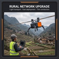 Robot de revêtement pour réseau de distribution rural, monocylindre, portable sur site