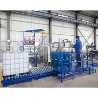 Máquina automática de llenado de resina acrílica, barril con transportador de rodillos, para productos químicos, 1000 L