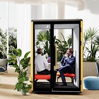 Cabines de bureau modulaires préfabriquées modernes insonorisées en alliage d'aluminium de haute qualité Comine, en promotion, pour villas, hôtels et usage professionnel