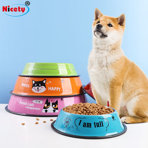 Cuencos de agua y comida de acero modernos personalizados de alta calidad, diseño sin derrames con soporte ecológico para viajes de mascotas y exteriores - Product Image 4