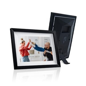 WIFI NFT Digital Signage and Displays App Remote Control Advertising 2k 4k Wood OEM Digital Photo Frame Digital Wooden <b>Led</b> <b>Clock</b> - Product Image 1