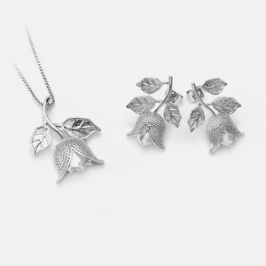 2025 Bestone Wholesale <b>Rose</b> Flower Earring and Pendant Necklace <b>Set</b> <b>Gold</b> Platinum Birth Month Flower Necklace for Girls Women - Product Image 2