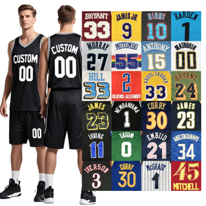 2025 haute qualité rétro personnalisé Bibby <span class=keywords><strong>Harden</strong></span> Murray Mutombo Anthony Curry Bryant <span class=keywords><strong>James</strong></span> chemise porter Kit maillots de basket-ball pour hommes - Product Image 4