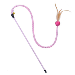 2025 nouveau jouet de chat d'exercice Rechargeable en plastique écologique année de <span class=keywords><strong>serpent</strong></span> bâton élastique maille Tube plume balle jouet interactif - Product Image 1