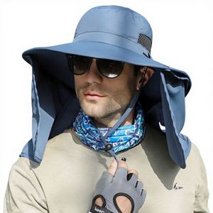 <b>Sunscreen</b> Fisherman's Canvas Sun Hat Breathable Neck Protection Big Edge Unisex Outdoor Work Summer Factory - Product Image 5