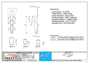 ขั้วต่อ BD-T-24 Secure Locking ขนาด 13.00 มม. แบบตัวเมีย, 1A 1400V AC/DC - Product Image 2