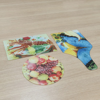 Planche à découper carrée en verre personnalisable Topjlh pour sublimation, 20*28cm, imprimable par transfert thermique, cadeau de cuisine