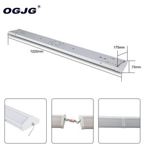 Lampe murale à détecteur de mouvement micro-ondes, à LED linéaire, en aluminium, à montage en surface, avec interrupteur à chaîne, dimmable, avec batterie de secours d'urgence - Product Image 3