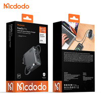 Chargeur mural Mcdodo 323/863/864 67W GaN avec affichage numérique et double câble USB-C rétractable, adaptateur secteur rapide PD pour voyage