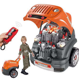 Voiture télécommandée démontable tout-terrain IR RC avec lumières et sons, kit de réparation et de jeu d'imitation pour enfants - Product Image 1