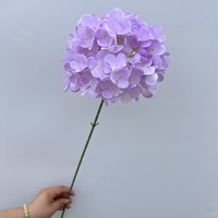 Bunga Hydrangea Sutra 117 Kelopak Multiwarna Bentuk Bulat Gaya Alami Dapat Digunakan Kembali Dapat Didaur Ulang Panjang 65cm untuk Dekorasi Pernikahan Luar Ruangan Rumah