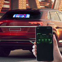 Panneau d'affichage LED flexible couleur pleine, étanche, pour publicité sur vitre arrière de voiture/taxi, pour ascenseur, Bluetooth, personnalisable