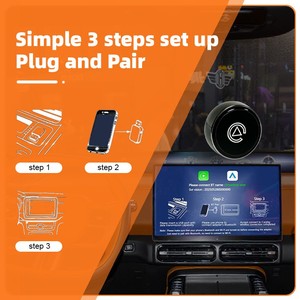 Adaptateur sans fil portable universel 2 en 1 compatible avec Android Auto et CarPlay Smart AI Box - Product Image 2