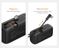 Batterie externe capsule OEM 10000mAh, mini chargeur portable de poche, charge rapide PD22.5W, logo personnalisé, vente en gros