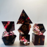 Ensemble de dés en résine bon marché personnalisés, polyédriques et colorés, pour les joueurs de D&D (Donjons et Dragons)