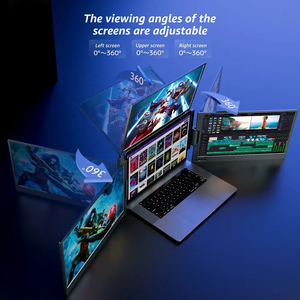 Xách tay 14-inch IPS ba màn hình máy tính xách tay màn hình 4-Display Extender với giao diện USB tương thích với máy tính xách tay thông qua cáp duy nhất - Product Image 2