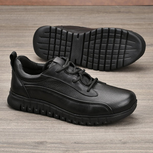 Zapatos de Hombre para Caminar con Suela de Goma, Ligeros, Transpirables, a la Moda, con Parte Superior Tejida, Color Negro para Otoño - Product Image 2