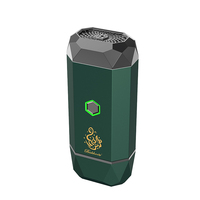 Ensemble de brûleur d'encens de voiture musulman moderne en métal, de haute qualité, rechargeable par Usb