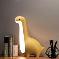 Fonction minuterie blanc chaud contrôle tactile couleur modifiable Usb Rechargeable mignon dinosaure Led Silicone bébé veilleuse pour les enfants