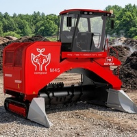 Machine à Compost Industrielle, Processeur d'Engrais à Base de Déchets Organiques, 3000m/h-5000m/h, Capacité de 50T, Acier au Manganèse Résistant à l'Usure