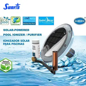 Sunray portatile piscina accessori piscina piscina ionizzatore di rame acqua piscina ionizzatore con pannello solare