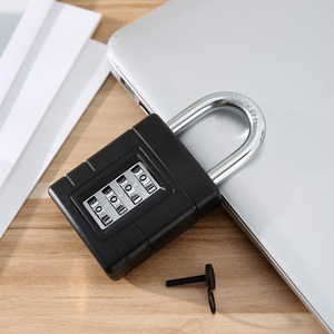 Combination Pad Lock Zinc Alloy Black Rectangular Double Lever Locking Warehouse Gate Gym Doors Windows - Product Image 3
