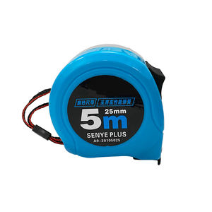 Ruban à mesurer métrique en acier au carbone avec boîtier rond en plastique PVC et ABS personnalisé de 5m, verrouillable et rétractable - Product Image 2