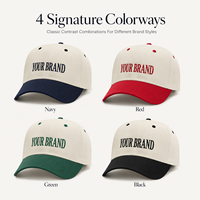 Gorra de Béisbol Personalizada con Emblema Metálico Troquelado, Visera en Contraste, Estructurada, 6 Paneles, Cierre a Presión, OEM, ODM, Marca Privada, Moda