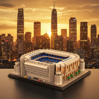 Bloques de Construcción de Estadio de Fútbol, Modelo del Nuevo Estadio Chamartin de Madrid, España, Juguete de Construcción de Pequeñas Partículas, Regalo, 3471 Piezas