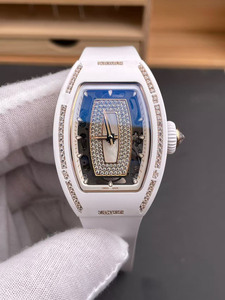 Montre automatique squelettée en céramique, entièrement sertie de diamants, blanche pure, éternelle et élégante, pour hommes et femmes, idéale pour le sport et les affaires. - Product Image 2