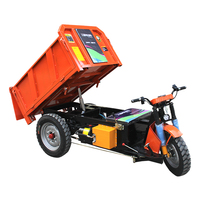 Mini-dumper électrique à trois roues 1000 kg, tricycle électrique de chantier pour l'exploitation minière