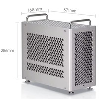 Boîtier d'ordinateur en aluminium B2 Pro 17.8L MATX, tour moyenne, châssis PC, GPU 345 mm, AIO 240 mm, alimentation ATX SFX, option de refroidissement arrière