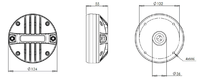 DE800 Fort Unité Pilote RMS 125W 1.5 pouces 38mm Sortie Compression Corne Pilote avec 3 pouces VC Néodyme Magnetet
