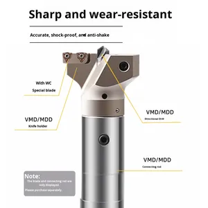 Broca de Perforación Profunda de Alto Impacto Indexable en Forma de U, de Gran Diámetro, <span class=keywords><strong>VMD</strong></span>/MDD, Fabricada en China Continental - Product Image 2