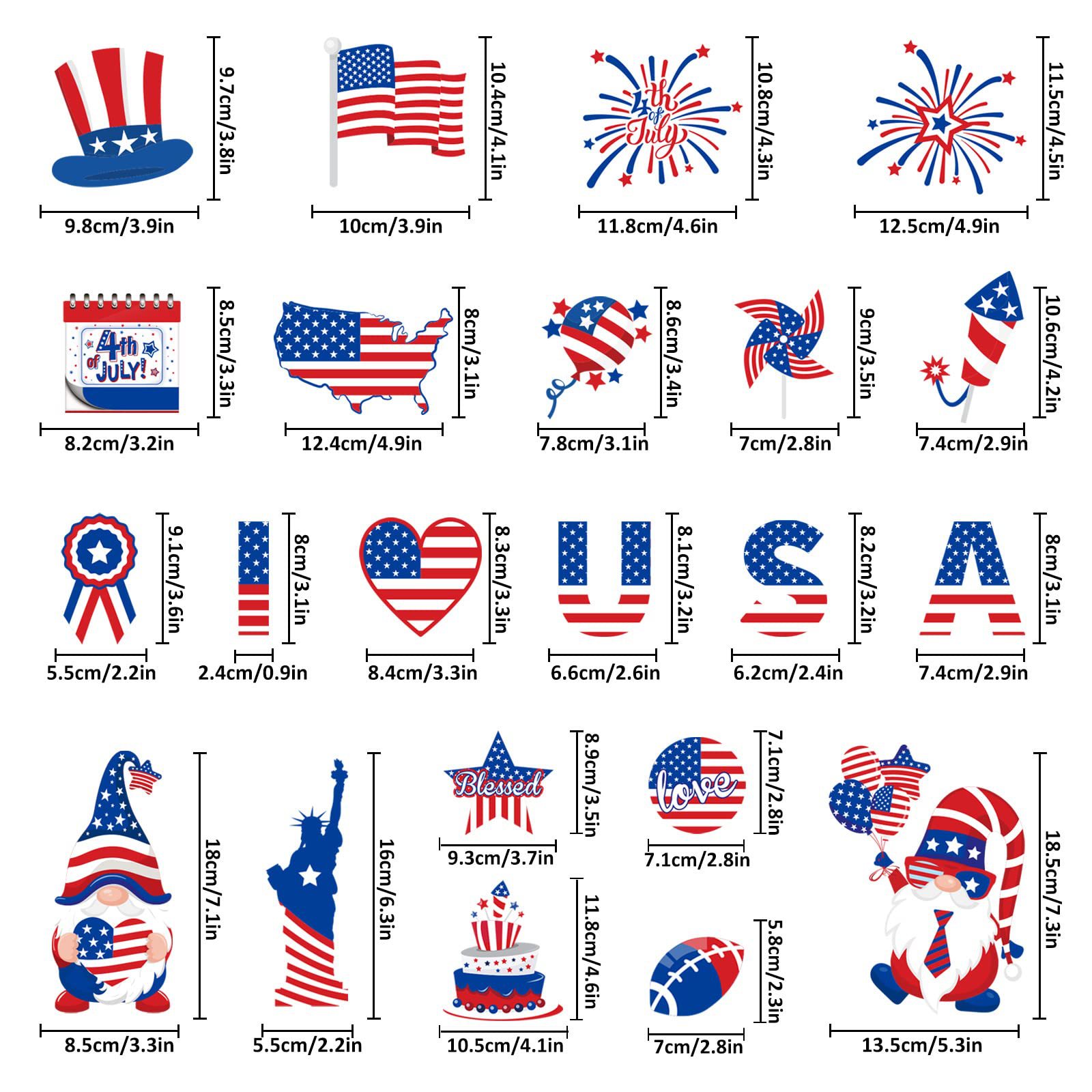 22 piezas de traje - estilo adhesivo