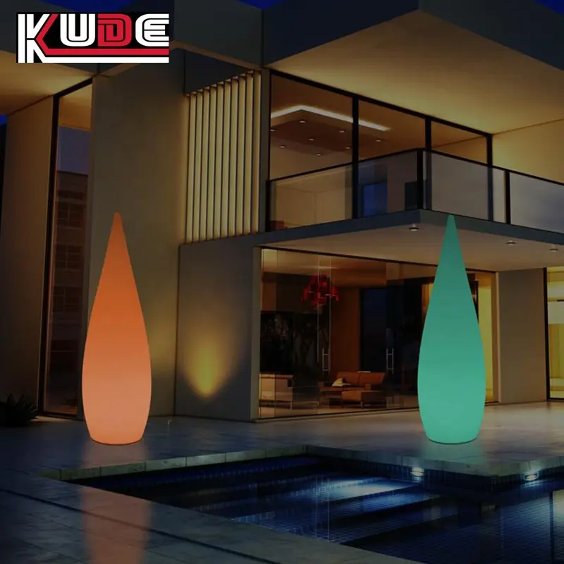 Lumière de paysage LED en forme de goutte de style moderne pour la décoration d'appartement de villa