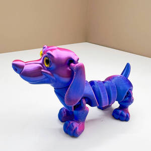 2026 3D Printed PLA Lop-eared <b>Dachshund</b> Figurine with Movable Ears and Limbs Joints Desktop Decoration Maternity <b>Gift</b> - Product Image 6
