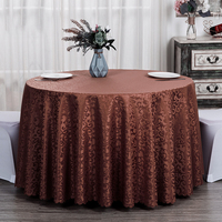 Nappe de banquet moderne en jacquard floral 100 % polyester tissé, imperméable, anti-taches, personnalisable Tenrich pour mariages et événements