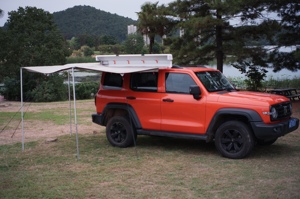 Nhiệm vụ nặng nề 2m 2.5m 4x4 <span class=keywords><strong>4WD</strong></span> SUV Xe Tải xe trailer cắm trại 270 độ mái hiên miễn phí đứng nhôm bên 270 độ nhôm - Product Image 6