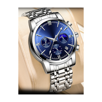 Montres de sport étanches en acier inoxydable, avec chronomètre et calendrier 24 heures, design usine et personnalisables, pour marque privée