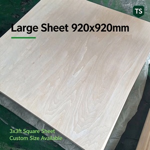 Plaques de contreplaqué de tilleul sur mesure en gros, épaisseur 1-18mm, avec âme en peuplier, 920x920mm, pour découpe laser et artisanat DIY - Product Image 4