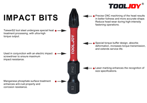 Tooljoy High Torsion Steel Impact Driver Bits 150mm <b>Screwdriver</b> Bit <b>Set</b> for Power <b>Screwdrivers</b> Reliable Torque and Long Life for - Product Image 3