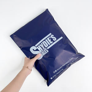 Custom Navy Blue Poly Mailers Branded Shipping Bags with Logo Printing for E-commerce Packaging Tear Proof Clothing & Shoes - Product Image 4