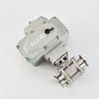 HAOYE Vanne à boisseau sphérique électrique Q981F-16P en acier inoxydable 304 à raccord rapide à ouverture rapide Réglage du type de commutateur OEM