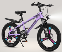 Vélo de montagne pour enfants 18/20/22 pouces, fourche en aluminium, 7 vitesses, frein à disque double, fourche avant à absorption des chocs