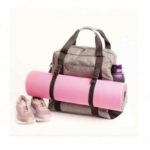 Sac de transport pour tapis de yoga personnalisé en usine, échantillon gratuit, avec sangles élastiques réglables pour maintenir les tapis de yoga - Product Image 1