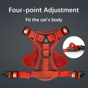 Arnés para <span class=keywords><strong>Gatos</strong></span> Rarewe, Fabricante de Conjuntos de Arneses para <span class=keywords><strong>Gatos</strong></span>, Logotipo Personalizado, Reflectante, Transpirable, Sin Estrangulamiento, Ajustable, Sin Tirones - Product Image 5