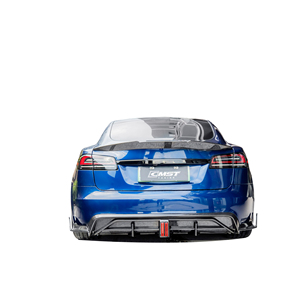 Kit de carrosserie pour tesla Model S <span class=keywords><strong>Plaid</strong></span> Dry Carbon Material Diffuseur de lèvre avant Canards Jupes latérales Spoiler pour tesla Model S Body Kit - Product Image 1
